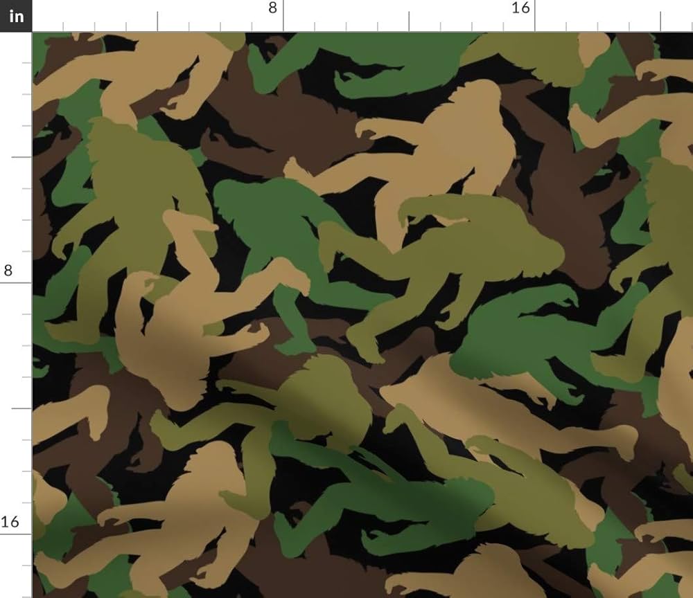 Amazon.com: Spoonflower Fabric - Bigfoot Camouflage Large